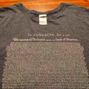DECLARATION OF INDEPENDENCE - USA T-SHIRT - 2XL // America US Tee Shirt 4th July